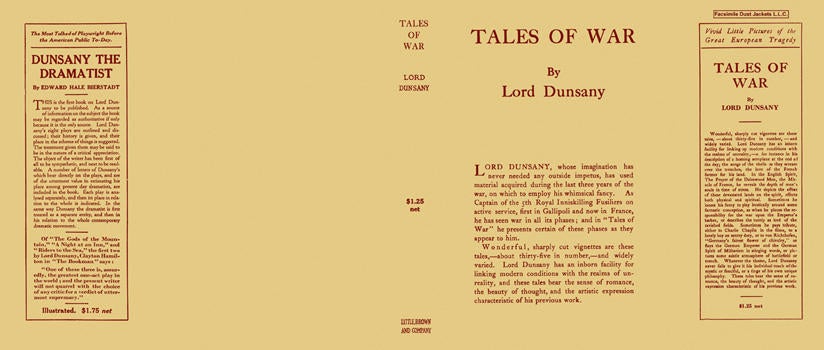 Item #4406 Tales of War. Lord Dunsany.