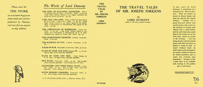 Item #4407 Travel Tales of Mr. Joseph Jorkens, The. Lord Dunsany