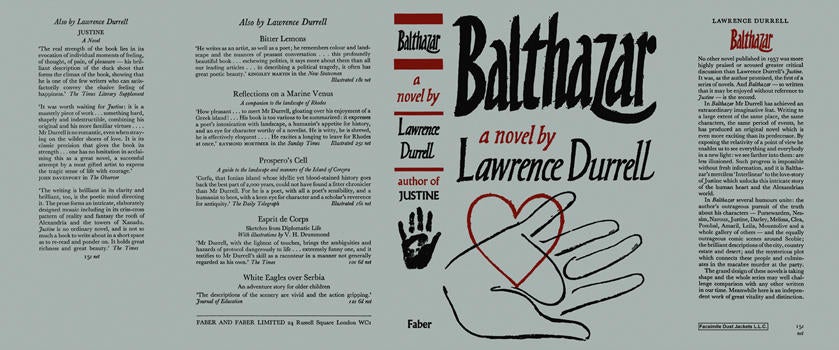 Item #4412 Balthazar. Lawrence Durrell.
