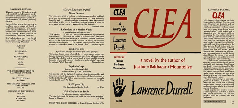 Item #4416 Clea. Lawrence Durrell