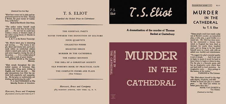 Item #4419 Murder in the Cathedral. T. S. Eliot.