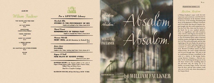 Absalom, Absalom! By William Faulkner – Vintage International Trade Paperback (Good Condition, Some Notes)