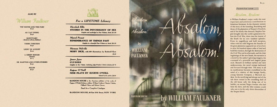 Item #4431 Absalom, Absalom! William Faulkner.