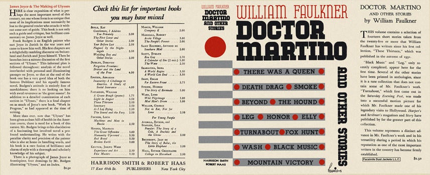Item #4435 Doctor Martino and Other Stories. William Faulkner
