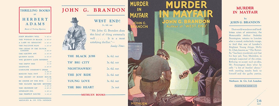 Item #44398 Murder in Mayfair. John G. Brandon