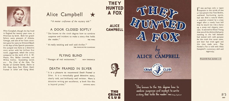 Item #44405 They Hunted a Fox. Alice Campbell