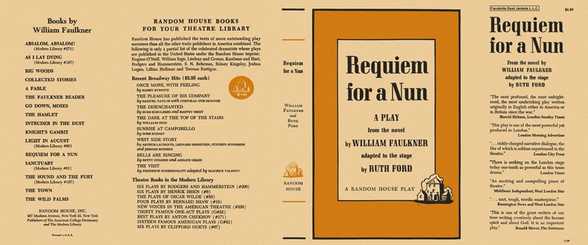 Item #4447 Requiem for a Nun, A Play. William Faulkner, Ruth Ford