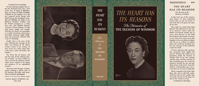 Item #44498 Heart Has Its Reasons, The. Duchess of Windsor.