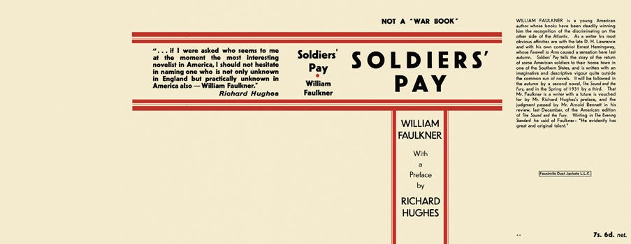 Item #4450 Soldiers' Pay. William Faulkner.