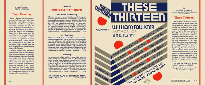Item #4455 These Thirteen. William Faulkner