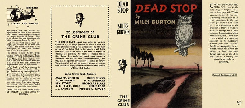 Item #446 Dead Stop. Miles Burton