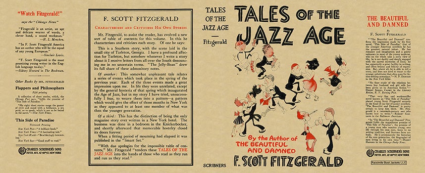 Item #4480 Tales of the Jazz Age. F. Scott Fitzgerald.