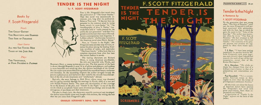 Item #4482 Tender Is the Night. F. Scott Fitzgerald