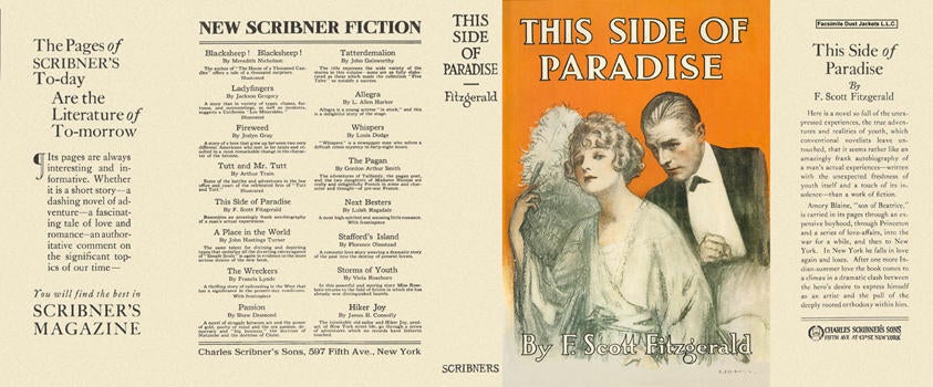 Item #4483 This Side of Paradise. F. Scott Fitzgerald.