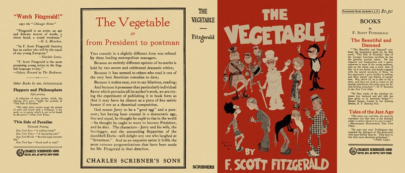 Item #4484 Vegetable, The. F. Scott Fitzgerald