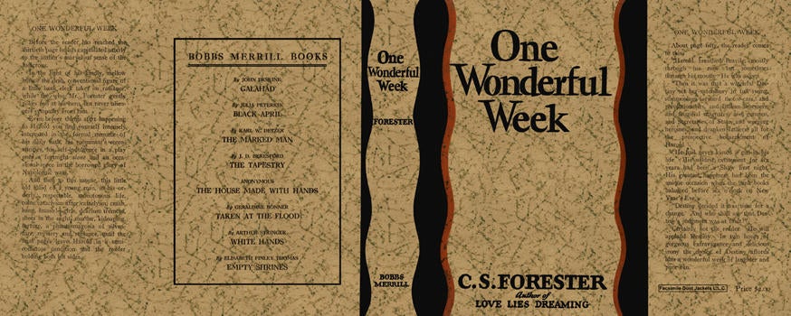 Item #4495 One Wonderful Week. C. S. Forester