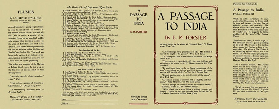 Item #4497 Passage to India, A. E. M. Forster.