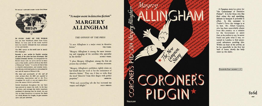 Item #45 Coroner's Pidgin. Margery Allingham.