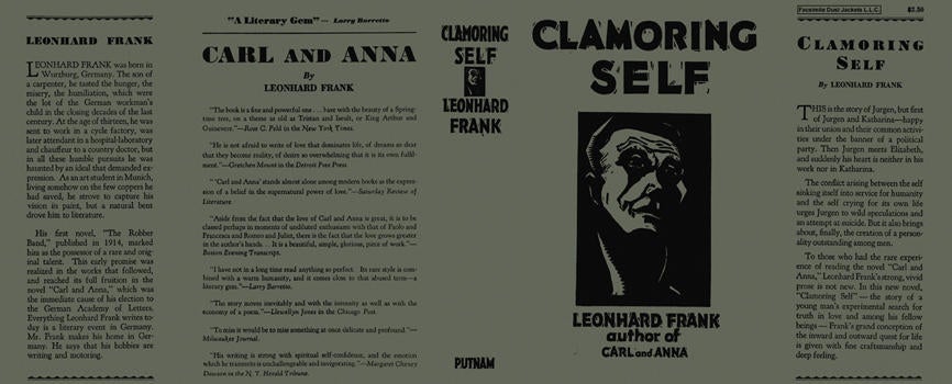 Item #4504 Clamoring Self. Leonhard Frank.