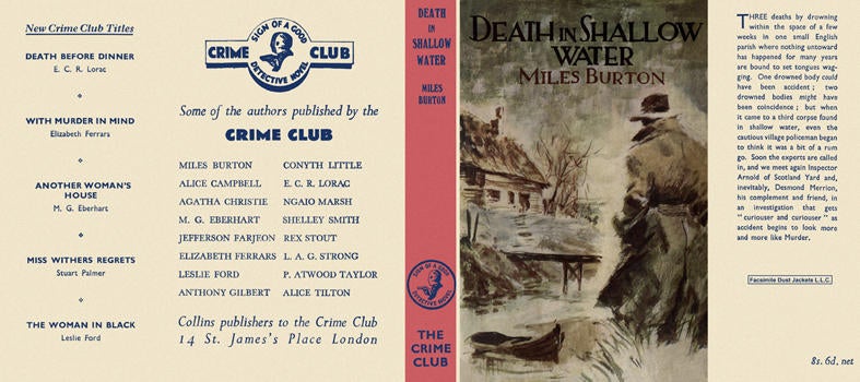 Item #451 Death in Shallow Water. Miles Burton
