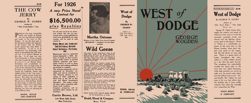 Item #45170 West of Dodge. George W. Ogden