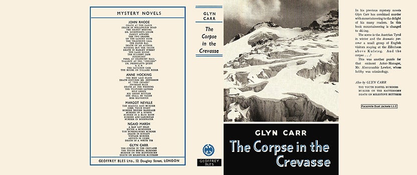Item #45224 Corpse in the Crevasse, The. Glyn Carr