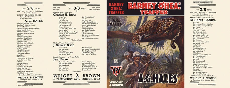 Item #4530 Barney O'Hea: Trapper. A. G. Hales