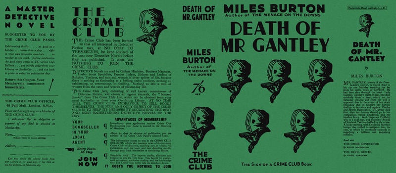 Item #454 Death of Mr. Gantley. Miles Burton