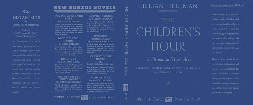 Item #4540 Children's Hour, The. Lillian Hellman