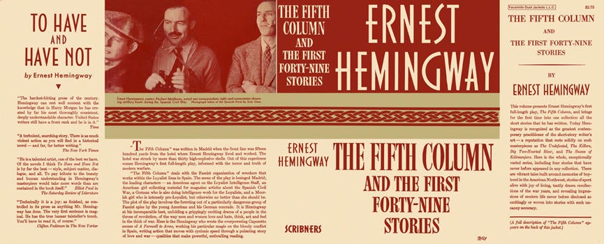 Item #4549 Fifth Column and the First Forty-Nine Stories, The. Ernest Hemingway