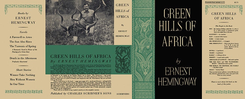 Item #4553 Green Hills of Africa, The. Ernest Hemingway