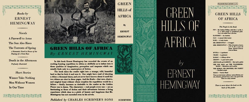 Item #4554 Green Hills of Africa, The. Ernest Hemingway
