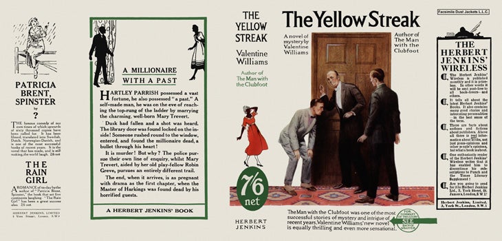 Item #45567 Yellow Streak, The. Valentine Williams