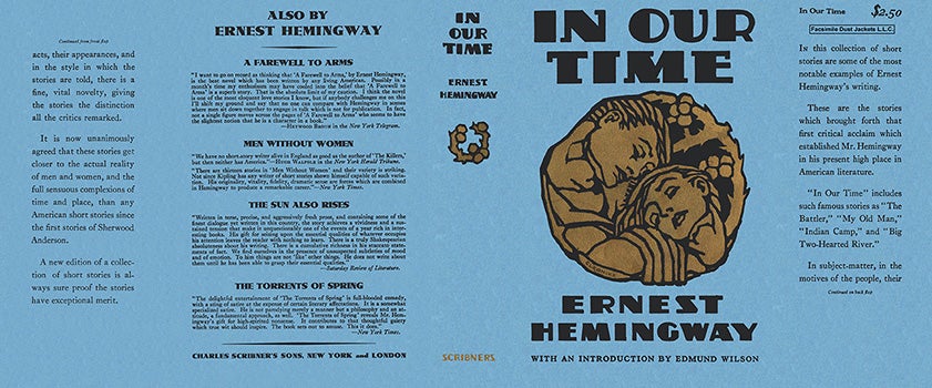 Item #4559 In Our Time. Ernest Hemingway