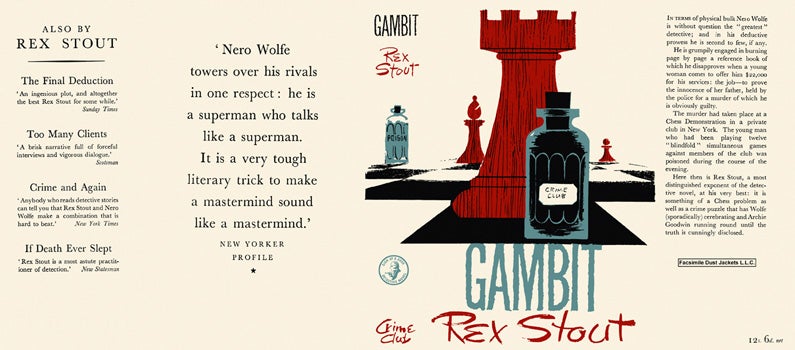 Item #45605 Gambit. Rex Stout