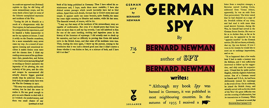 Item #45666 German Spy. Bernard Newman