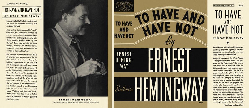 Item #4567 To Have and Have Not. Ernest Hemingway
