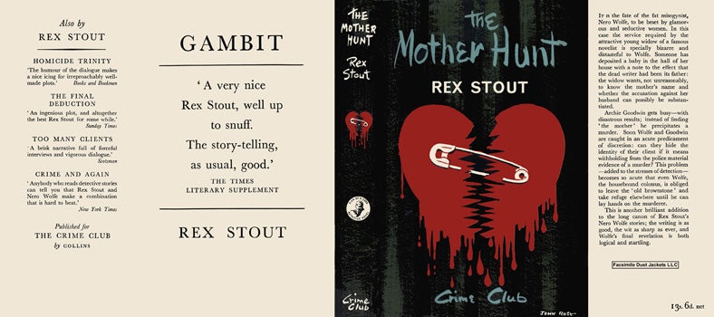 Item #45677 Mother Hunt, The. Rex Stout.