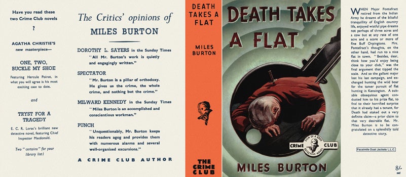 Item #457 Death Takes a Flat. Miles Burton