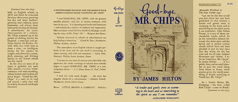 Item #4580 Good-bye, Mr. Chips. James Hilton