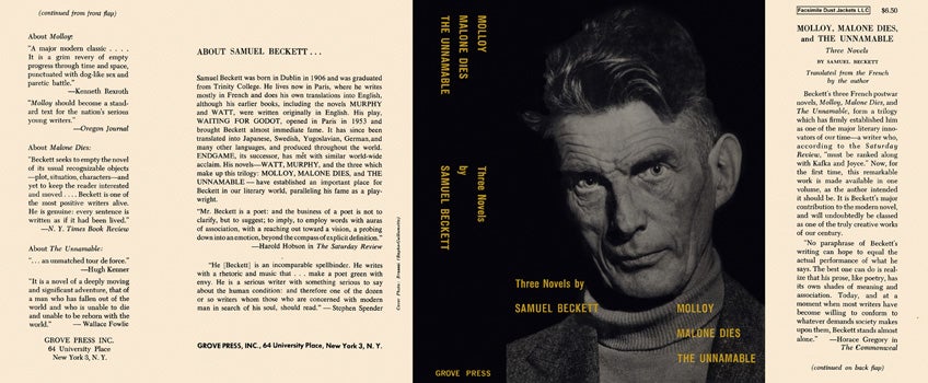 Item #45925 Three Novels. Samuel Beckett