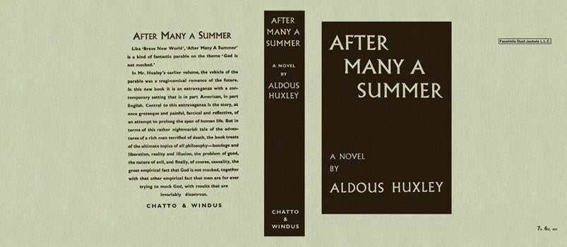 Item #4604 After Many a Summer. Aldous Huxley.