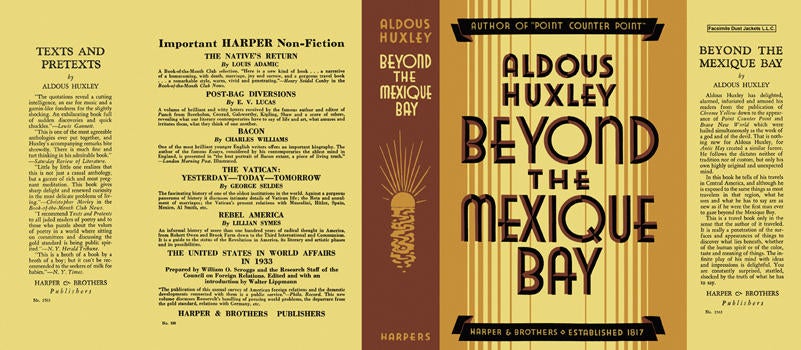 Item #4607 Beyond the Mexique Bay. Aldous Huxley