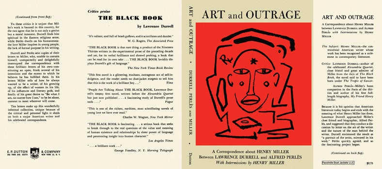 Item #46108 Art and Outrage, A Correspondence about Henry Miller. Henry Miller, Lawrence Durrell,...