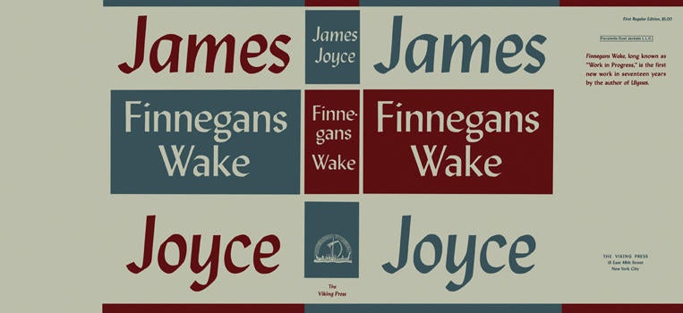 Item #4626 Finnegans Wake. James Joyce