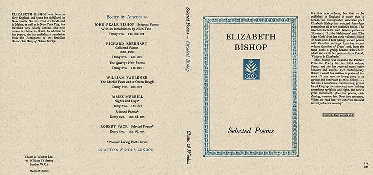 Item #46333 Selected Poems. Elizabeth Bishop