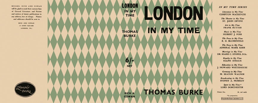 Item #46409 London in My Time. Thomas Burke.