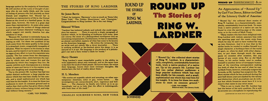 Item #4651 Round Up, The Stories of Ring W. Lardner. Ring W. Lardner