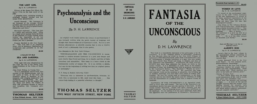 Item #4663 Fantasia of the Unconscious. D. H. Lawrence