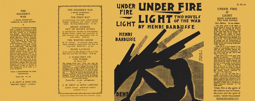 Item #46678 Under Fire and Light, Two Novels of the War. Henri Barbusse